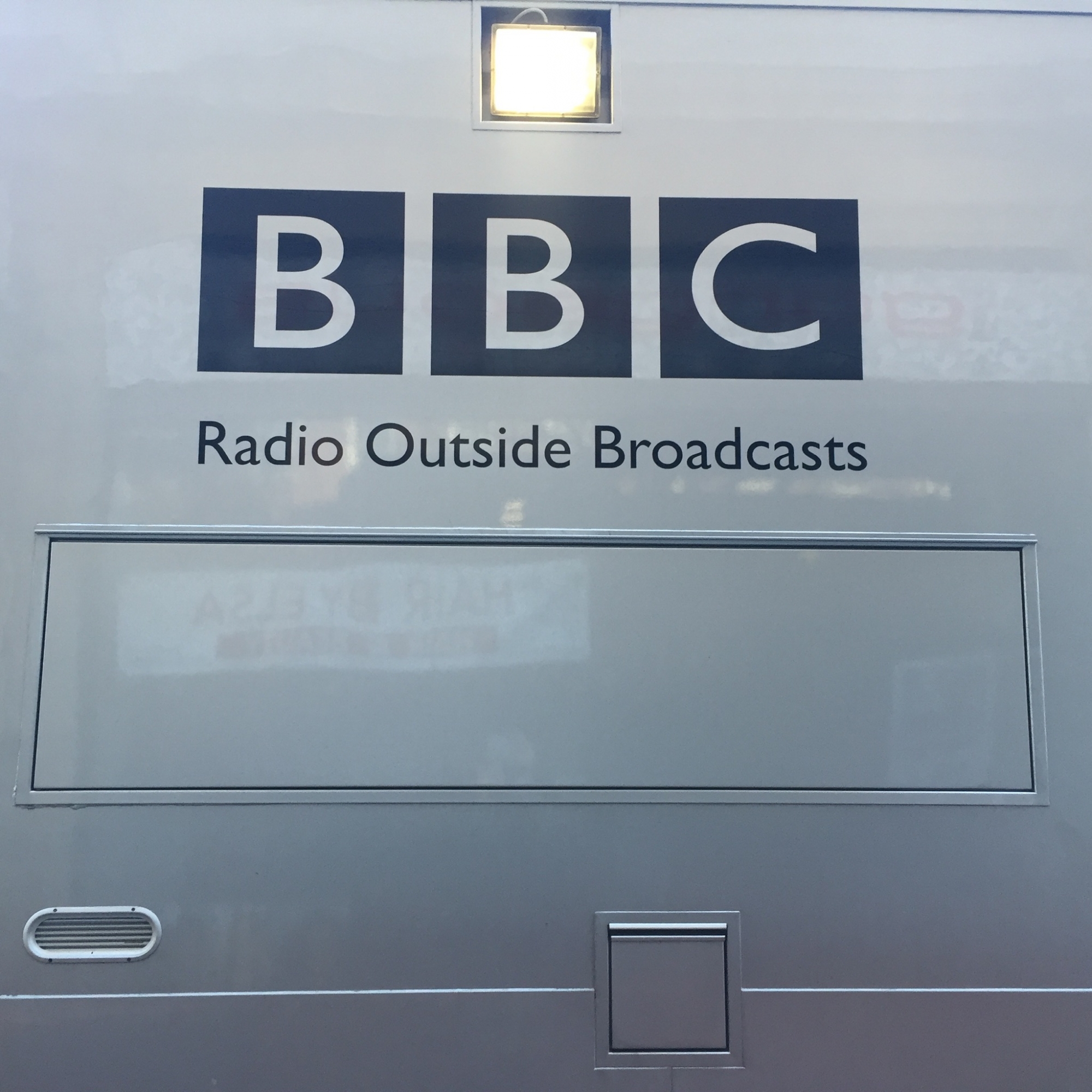 BBC outside broadcasting truck for Mind on the Run: The Basil Kirchin Story, Hull City Hall